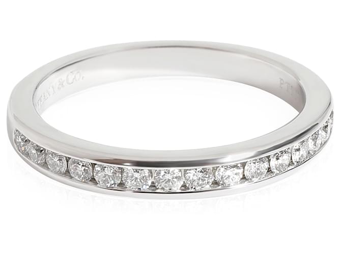 TIFFANY & CO. Channel Set Half Eternity Diamond Wedding Band,  Platino 0.24 ctw Rosa Metallo  ref.933181