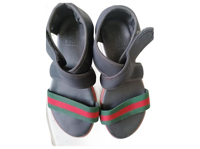 Gucci Kids Sandals Black Cloth  ref.933295