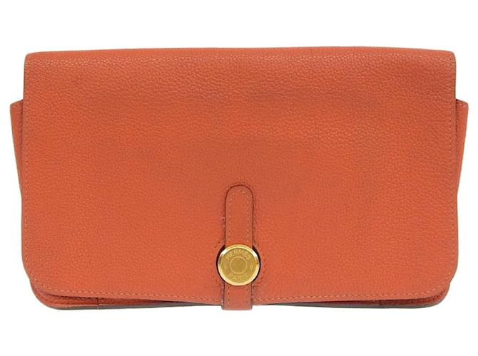 Hermès Dogon Orange Leather  ref.933575