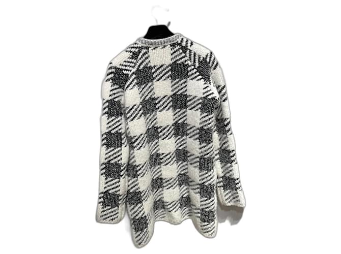Chanel Manteaux, Vêtements d'extérieur Cachemire Laine Noir Blanc  ref.934033