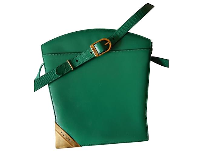 LANVIN  Handbags T.  Leather Green  ref.934132
