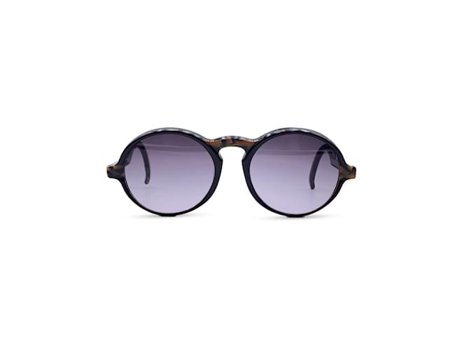 Kenzo Joe Vintage schwarze ovale Unisex-Sonnenbrille K025/K032 50/20 130MM Kunststoff  ref.934155