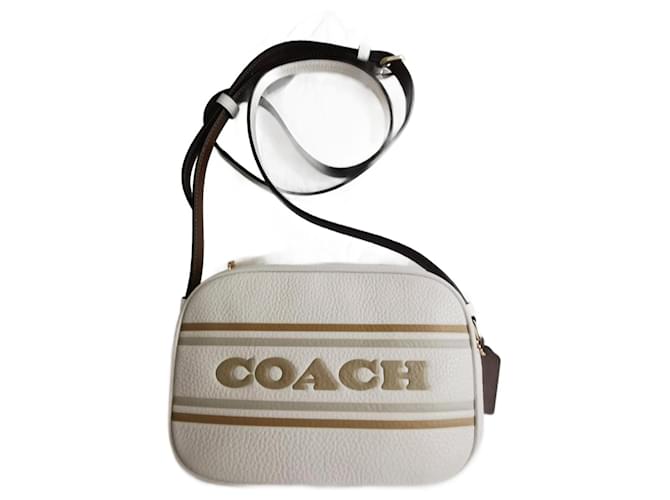 Coach Handbags Beige Khaki Eggshell Light brown Leather  ref.934172