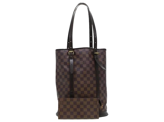 LOUIS VUITTON Damier Ebene Bucket GM Shoulder Bag N42236 LV Auth