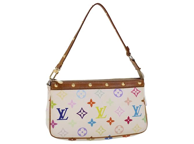 LOUIS VUITTON Pochette Accessoires Handbag in White Multicolour