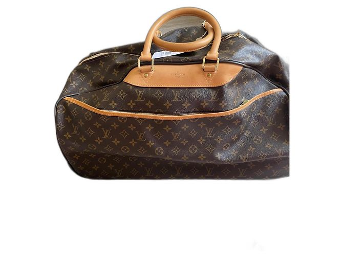 Mala de viagem Louis Vuitton Horizon 55 Castanha em Tecido Marrom