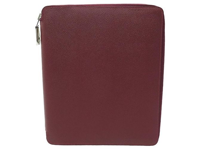 Hermès NOVA CAPA HERMES PARA IPAD E-ZIP EM COURO BORDEAUX EPSOM NOVA CAPA