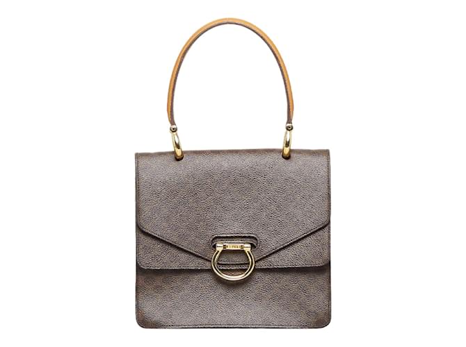 Céline Macadam Canvas Handbag Brown Cloth  ref.934446