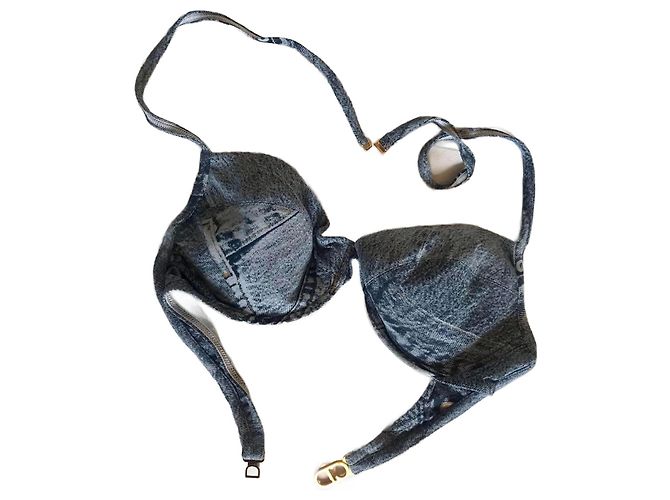 Christian Dior Demiem Badeanzug Set Hellblau