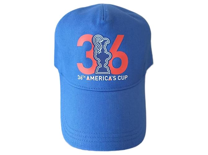 Cappello Prada America's Cup Blu navy Cotone  ref.934465