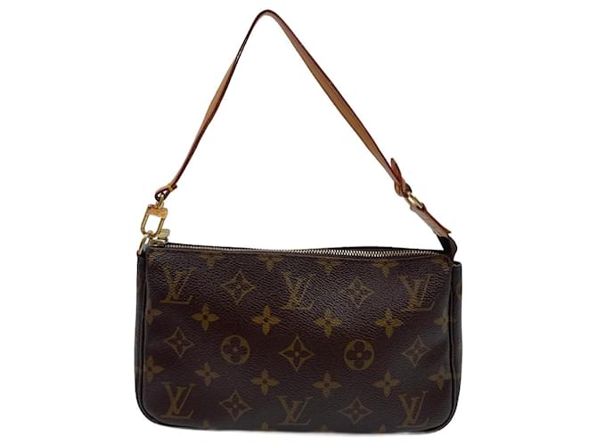 Pochette accessoire cloth handbag Louis Vuitton Brown in Cloth