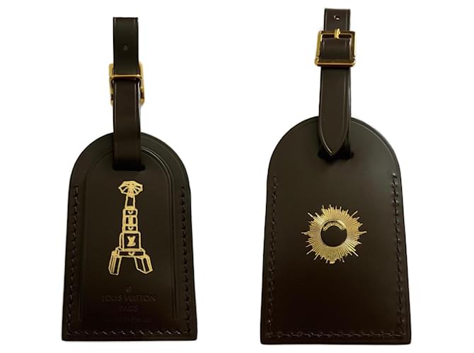 Louis Vuitton Amuletos bolsa Castaño Cuero  ref.934598