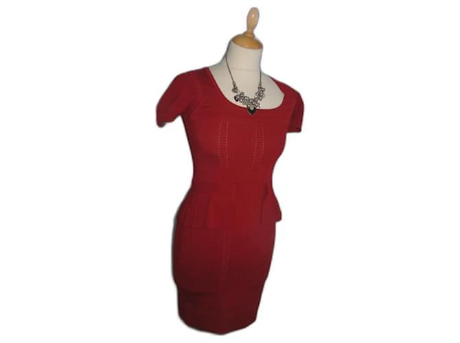 Karen Millen Dresses Red Viscose  ref.934669