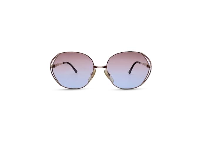 Christian Dior Vintage Women Oversized Sunglasses 2302 41 56/17 125MM Golden Metal  ref.934707