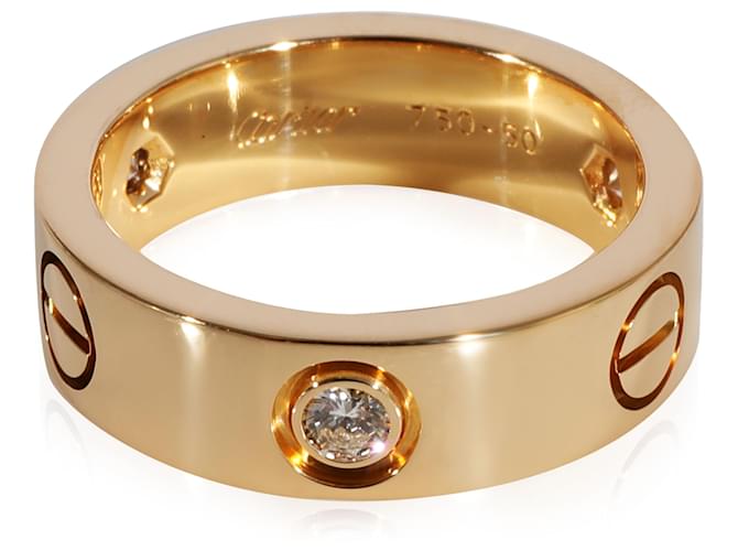 Anillo de diamantes Cartier Love en 18K oro amarillo 0.22 por