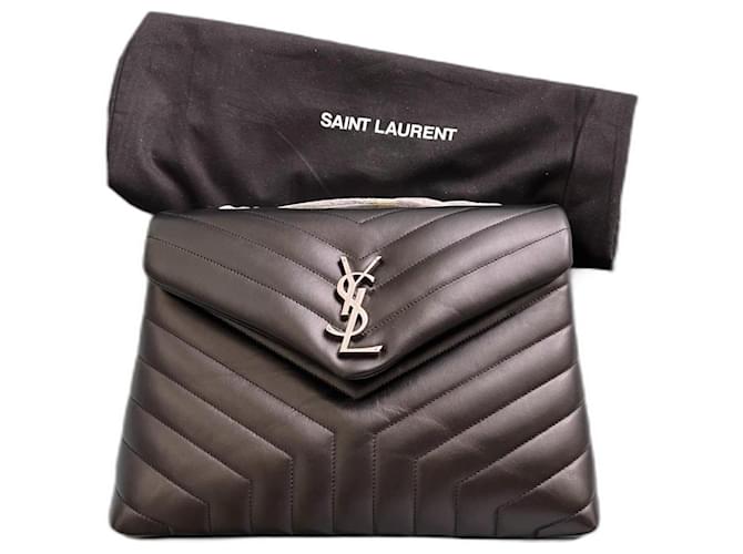 Saint Laurent Monogram Loulou Medium Calf Flap-top Beige Calfskin