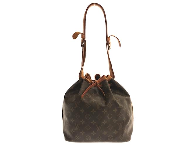 Louis Vuitton LOUIS VUITTON Brown Nomade Leather Petit NOE