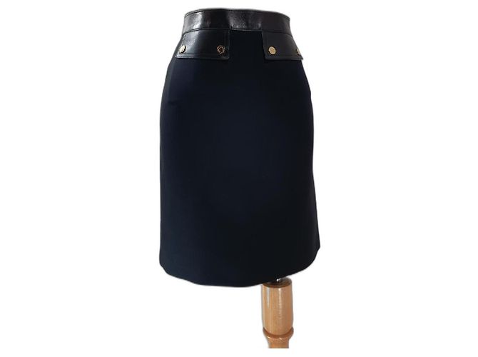 Falda Gucci de lana negra Negro