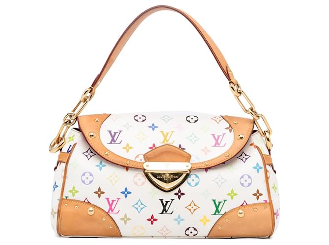 Louis Vuitton White Monogram Multicolore Beverly MM Cloth  ref.935456