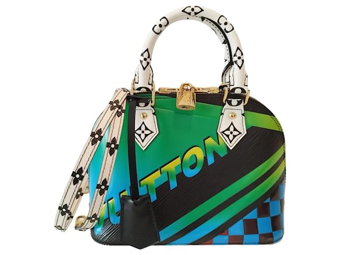 Handbags Louis Vuitton Louis Vuitton Alma Bb in Emerald Green Crocodile