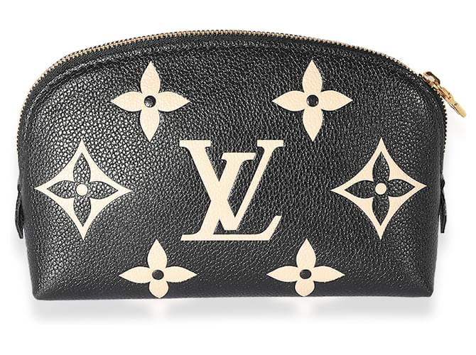 Louis Vuitton Black Giant Monogram Pochette Cosmetique Dark red Leather  ref.935602 - Joli Closet