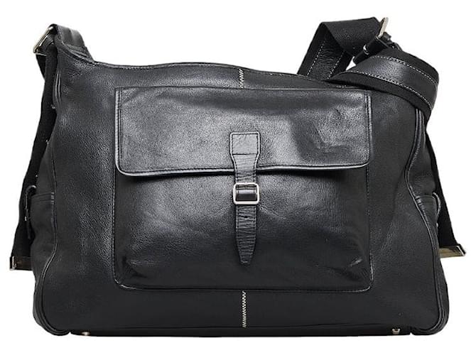 Burberry Leather Crossbody Bag Black  ref.935605