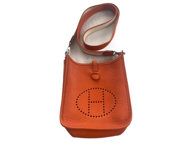Hermès HERMES Evelyne Mini Orange Leder