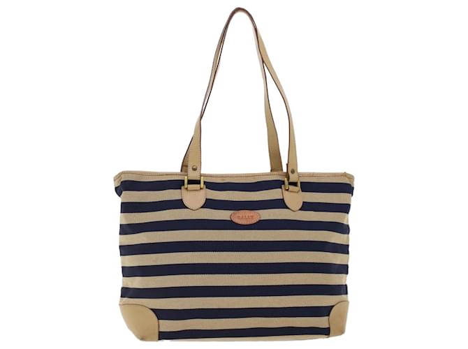 BALLY Tote Bag Canvas Beige Auth bs5502 Cloth  ref.935725