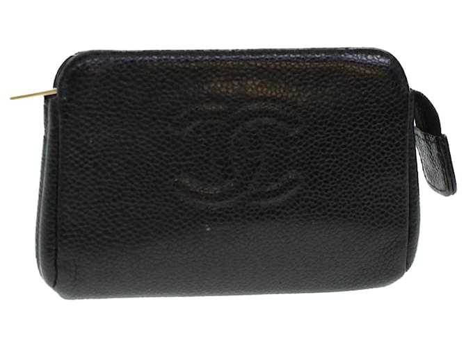 CHANEL Pouch Caviar Skin Black CC Auth 42773 ref.935793 - Joli Closet