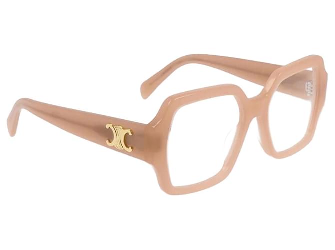 Oversized Square Sunglasses in Beige - Celine Eyewear