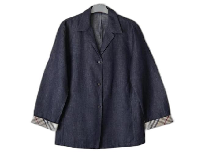 Burberry Jackets Blue Cotton  ref.935868