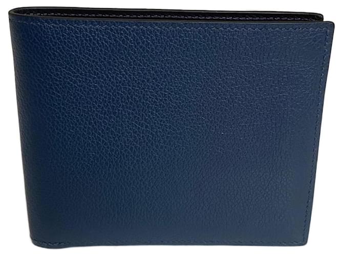 Hermès Wallets Small accessories Blue Leather Metal ref.791972 - Joli Closet
