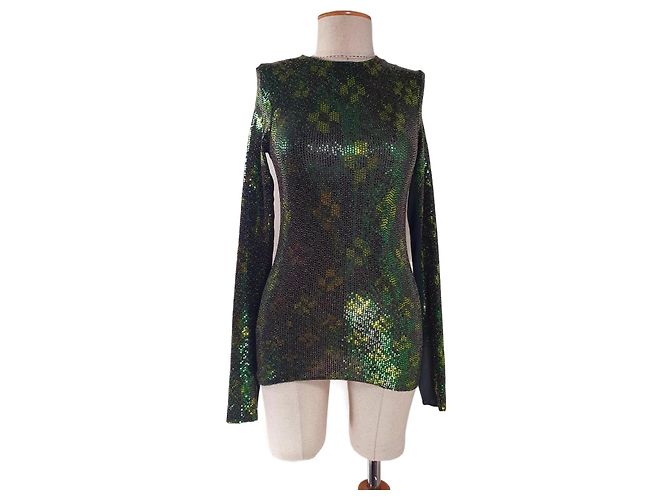 Autre Marque Top metálico H&M Studio Verde Multicor