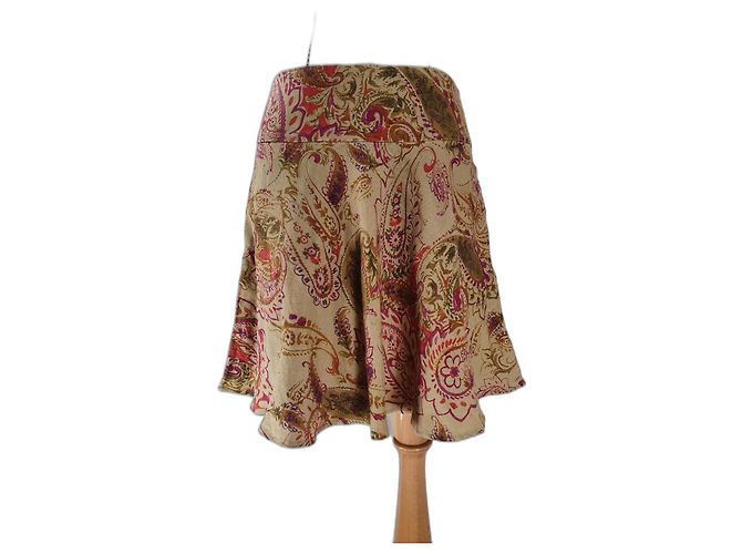 Gonna in lino Ralph Lauren multicolore