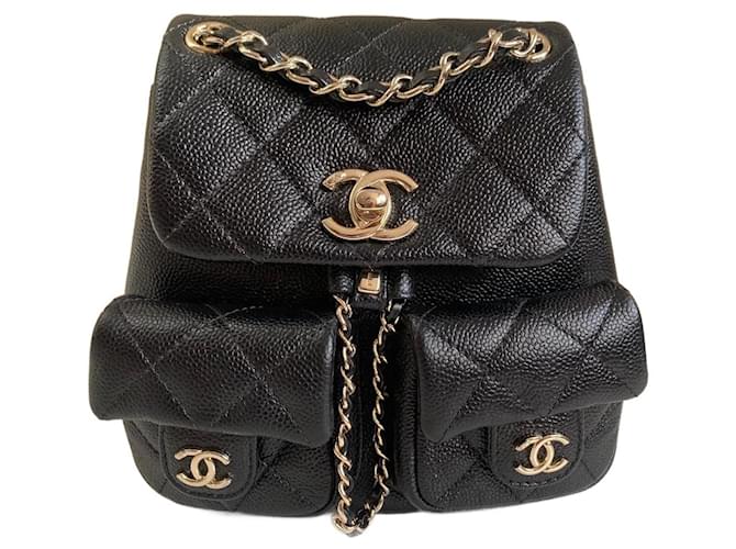 Chanel Duma 23P Backpack Black Leather ref.935939 - Joli Closet