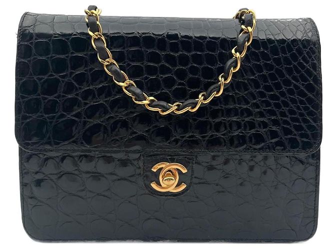 Timeless Classica borsa Chanel in coccodrillo nero