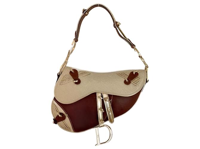 Dior Saddle "Hollywood" Brown Leather  ref.935963