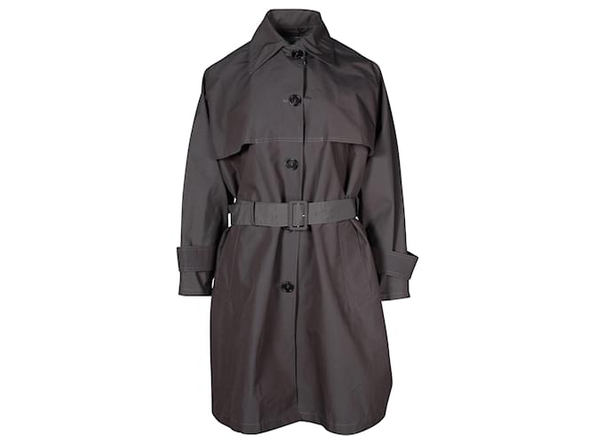 Prada-Trenchcoat mit Gürtel aus grauer Baumwolle  ref.936002