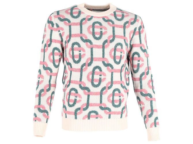 Maglione in maglia monogramma Jacquard Casablanca in mohair multicolor