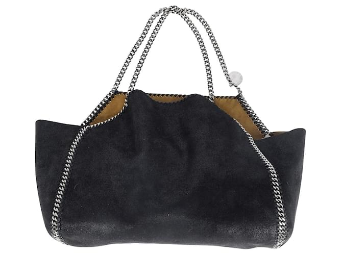 Stella Mc Cartney Stella McCartney Falabella Large Tote Bag in Black Faux Leather Synthetic Leatherette  ref.936056