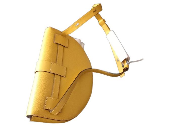 Riñonera Chloé de cuero amarilla Amarillo