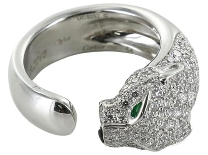 Cartier Panthere Trinity 18 Carat Tri Color Gold Ring, Emeralds and Onyx -  Earth Luxury