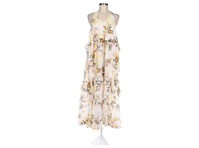 Vestido de flores de algodón Free People Multicolor
