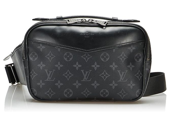 Bumbag Louis Vuitton schwarze Monogramm-Eclipse-Explorer-Gürteltasche