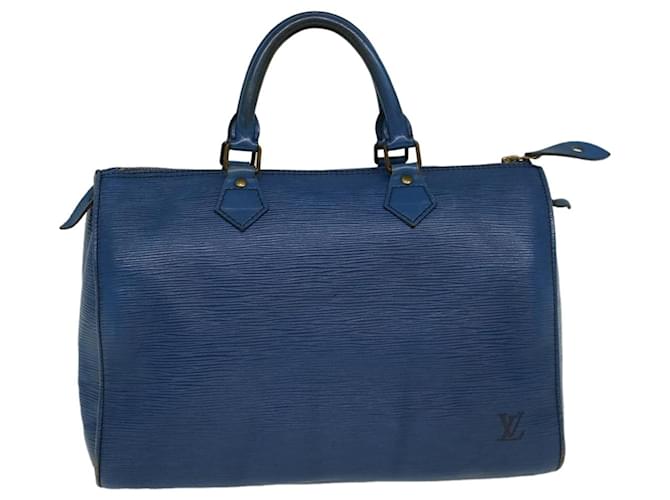 Louis Vuitton, Bags, Vintage Blue Louis Vuitton Speedy 3 Epi Leather