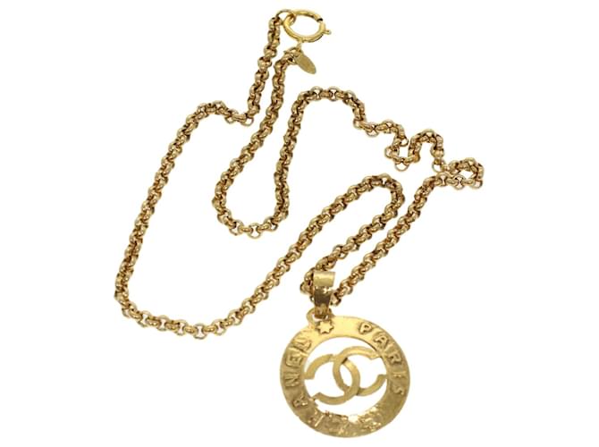 Chanel Gold 'CC' Sunburst Necklace Large Q6J0SD17D5000 | WGACA