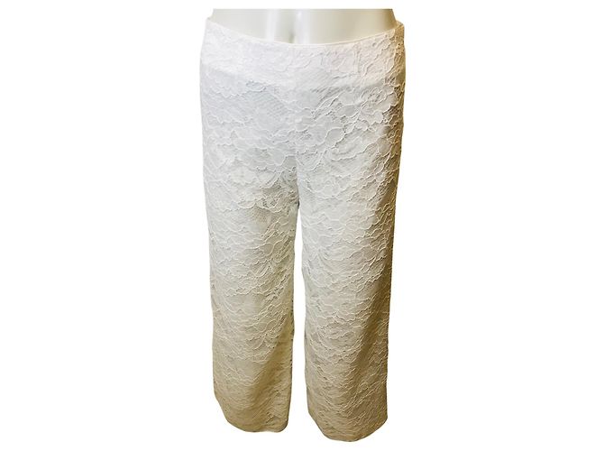 Autre Marque Metradamo-Spitzenhose Weiß