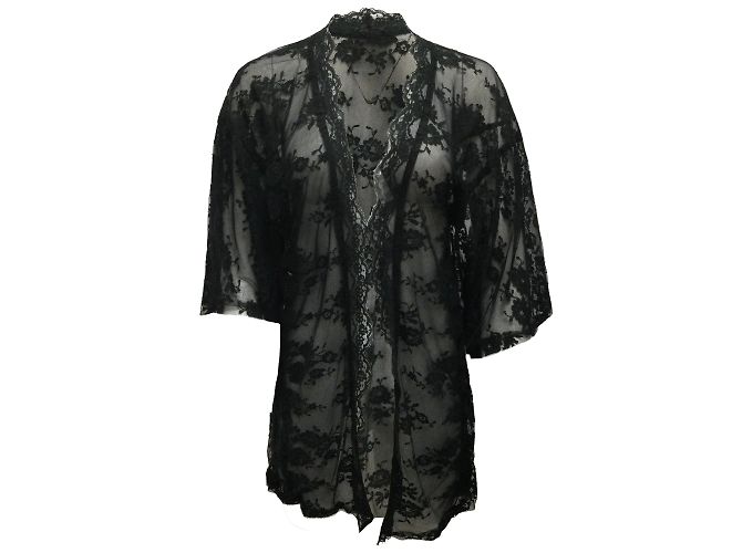 Agent Provocateur Giacca in pizzo kimono nero