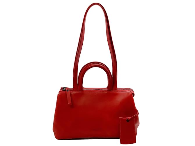 Autre Marque Marsell Red Leather Mini Horizon Bag  ref.937392