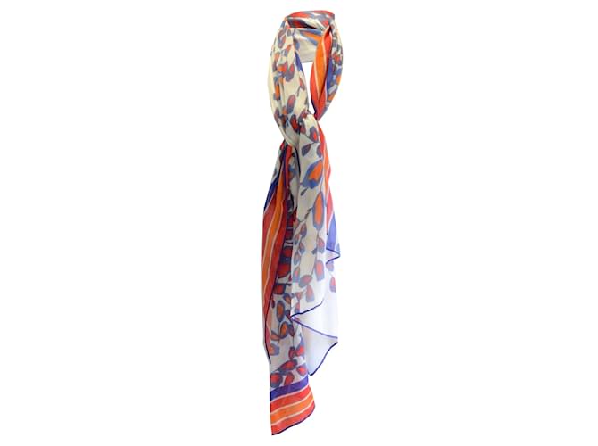 Floral Cashmere And Silk Scarf in Multicoloured - Etro